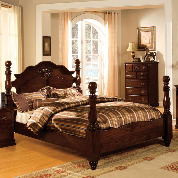 Fleur De Lis Living Kansas Solid Wood Low Profile Four Poster Bed